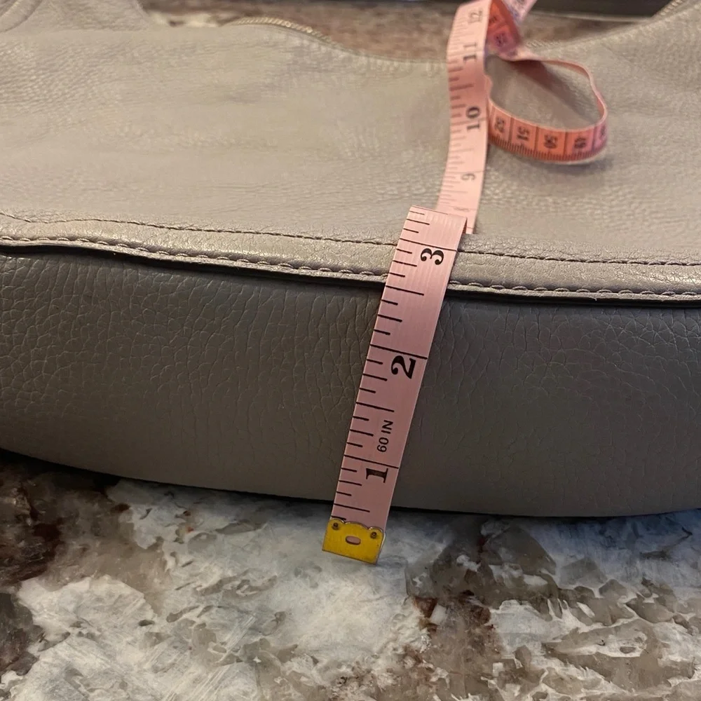 Michael Kors Gray Leather Hobo Bag